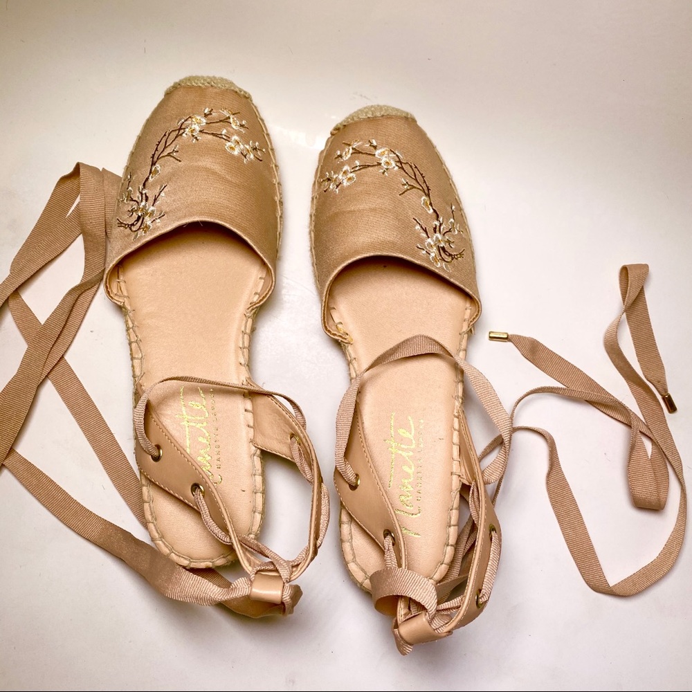 Nanette Lepore Beatriz Closed Toe Espadrilles Sz 7 - Picture 7 of 10